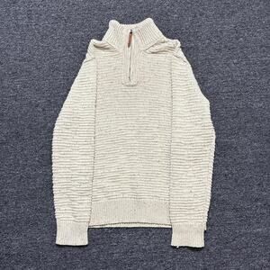 Fat face cream knitted quarterzip sweater
